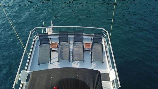 En savoir plus sur notre yacht à moteur Falçon de 85 pieds avec équipage à Gocek