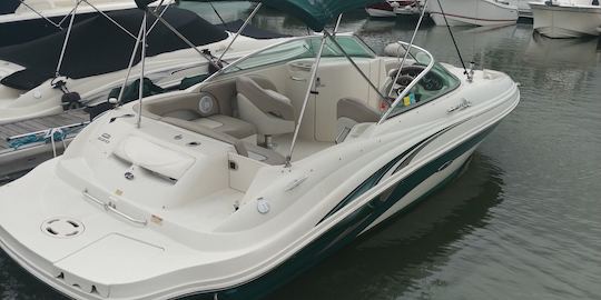 Experience Colonial Beach in Style with SeaRay 220 Sundeck Bowrider Adventure!