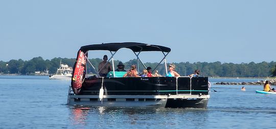 Aluguel de barcos para festas em Virginia Beach Charter, barco flutuante de 8 lugares à beira-mar, gás grátis