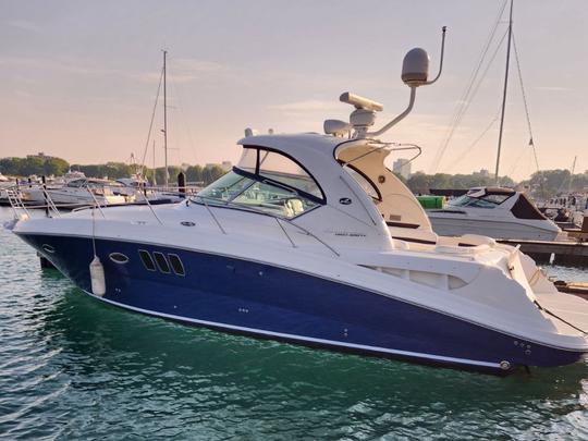 Charter a 39' Luxury SeaRay Sundancer 390 for 11 guests w/ Captain in Chicago