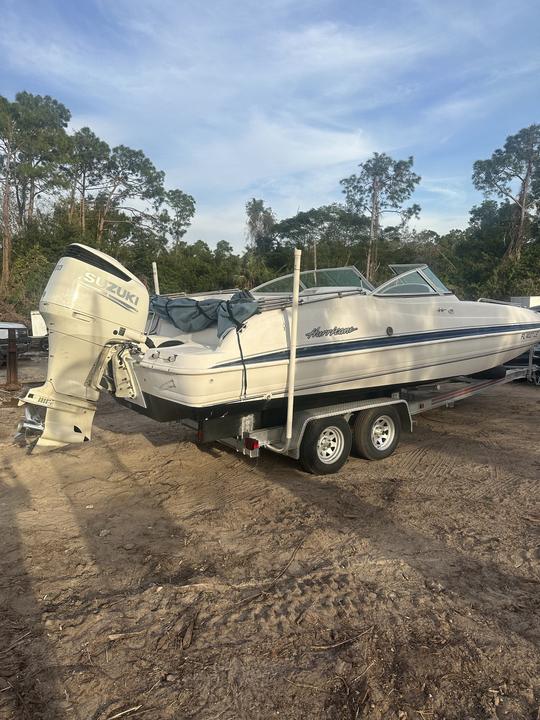 24ft Hurricane Deck Boat for Amazing Day in SWFL