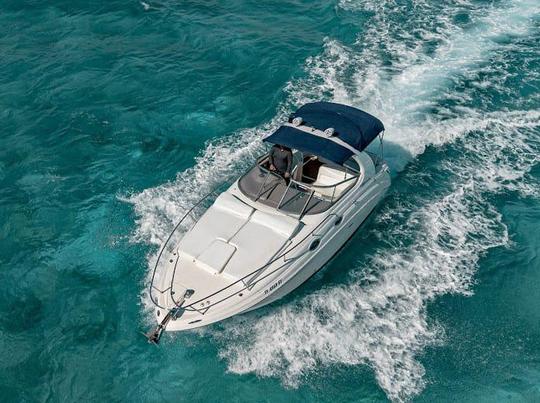 Bonito yate Sea Ray Sundancer de 32 pies en Cancún 