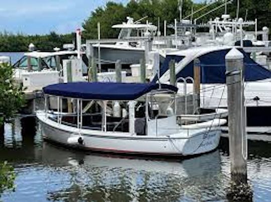 21-Foot Electric Duffy Boat Rental in Newport Beach for 12 Passengers