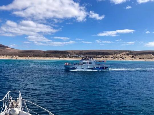 Puerto Calero Katfish cruises, a very spacius katamaran ready for you!