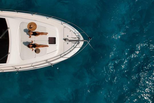 Luxury motor yacht Ferretti 592 in Ayia- Napa and Blue Lagoon