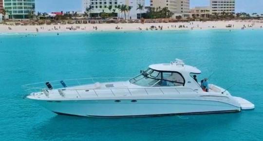 Exclusivo yate gigante a motor Sundancer de 60 pies en Cancún, Quintana Roo