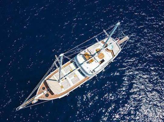 Sail away in style aboard our stunning Gulet, where relaxation meets adventure 