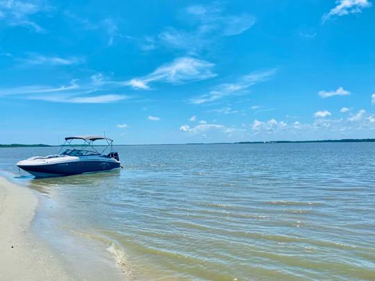 Cruzeiros particulares no Low Country a bordo do Hurricane Deck Boat para 6 pessoas