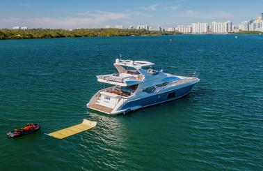 70' Azimut Motor Yacht Rental in Aventura | Accommodates up to 13 guests