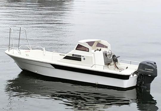 YAMAHA 21ft at Yokohama: Enjoy group Fishing with spacious Fish tank on the boat