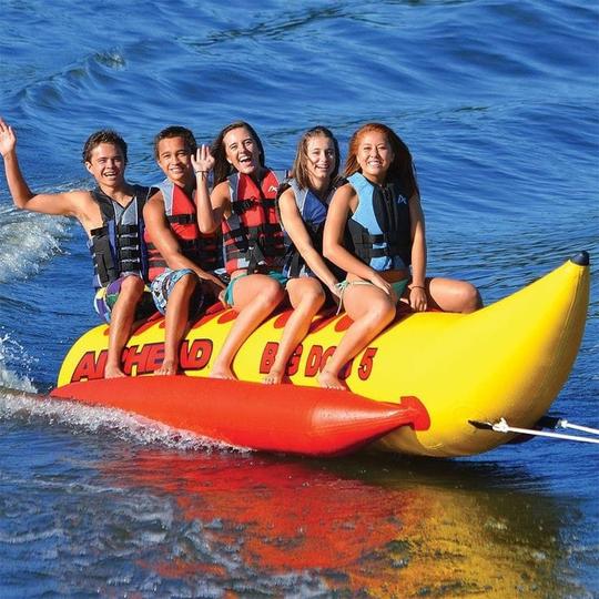 Chamando todos os caçadores de emoção - Passeio de Banana Boat em Port City