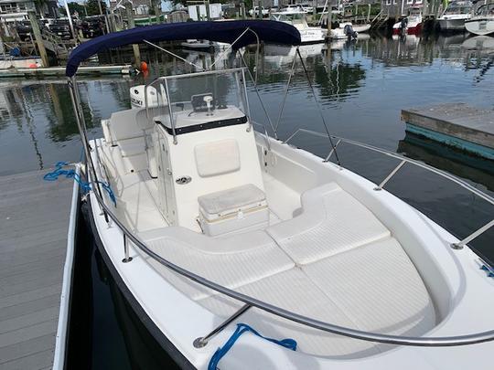 Aluguel de meio dia | Dauntless Boston Whaler de 22 pés em Hyannis Harbor, Massachusetts - Cape Cod