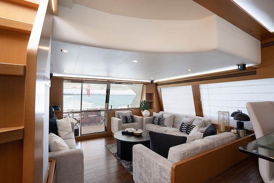 This 78 Ferretti Power Mega Yacht is a head turner with lots of water toys