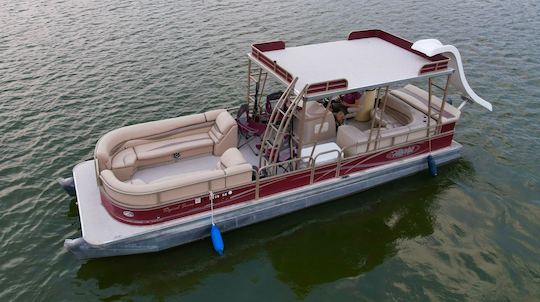 13 Person Waterslide Double Decker Pontoon in Lewisville, Texas (Free Lily Pad!)