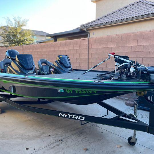 Bass Boat Nitro Z18, eaux poissonneuses entièrement chargées, près de St. George, UT, option de remorquage