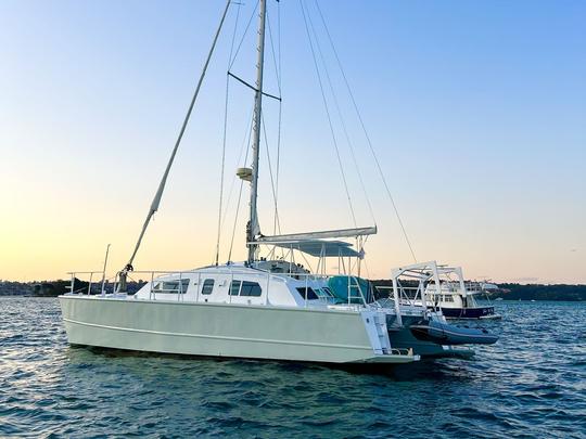 Huge 50ft Adventure Catamaran perfect for Harbour Sunsets on the bow