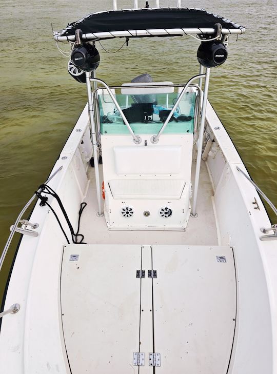 King Triton 22ft center console with crazy loud sound system