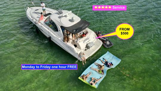 48Ft Yacht 5 ⭐️ service Enjoy Miami from $550 Monday to Thursday one hour FREE.