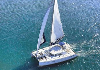 Lagoon Catamaran We cross in Lisbon, Portugal