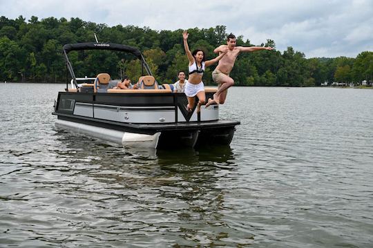 Pontoon Rental seats 11 comfortably - located on the Whitefish chain