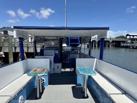 1.5 Hr Public Sunset Cocktail Cruise; Charleston Harbor; Bathroom & Shade