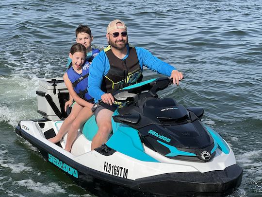 DOLPHIN TOUR CLEARWATER JETSKI 3 PASSENGER HONEYMOON ISLAND BLUETOOTH FAST SKI