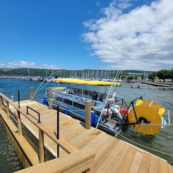 1 or 2 hour Seneca Lake Cruise Pontoon Cycle Boat, Peddling OPTIONAL