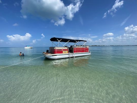 Bateau Tritoon de loisirs en kraft de 25 pieds à louer à Gulfport/St Pete Beach