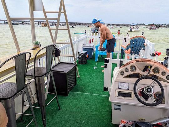 The "Original Redneck Pontoon" Crab Island / Dolphin / Snorkeling Adventures