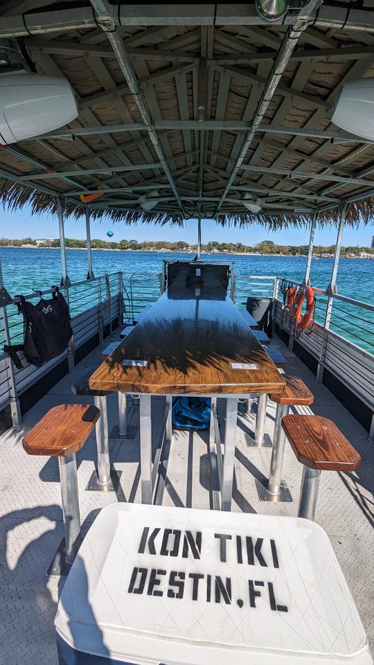 Tiki Pontoon Boat for Crab Island 3 Hour Bachelorette Party!!