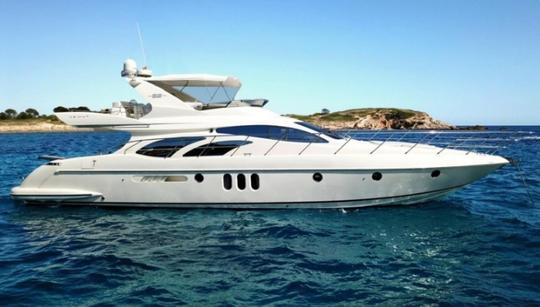 Alquiler de megayate Azimut 62 Fly Power en la Costa Azul, Francia 