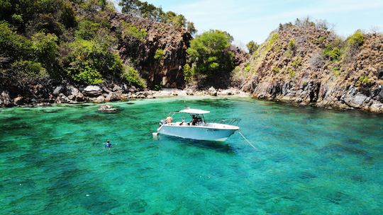 Pesca, mergulho e snorkel, lancha, Bangkok Culio 1, console central para 6 pessoas