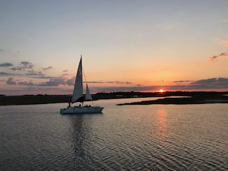 FOLLY BEACH CATAMARAN SUNSET SAIL, departing Folly River boat landing 190/hr