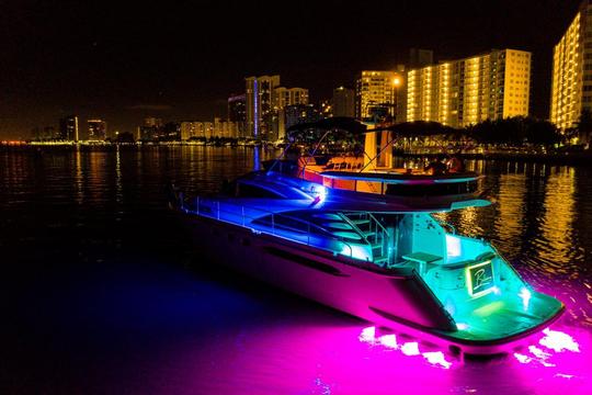 Incroyable yacht Flybridge de 68 pieds à Cancún et à Isla Mujeres 