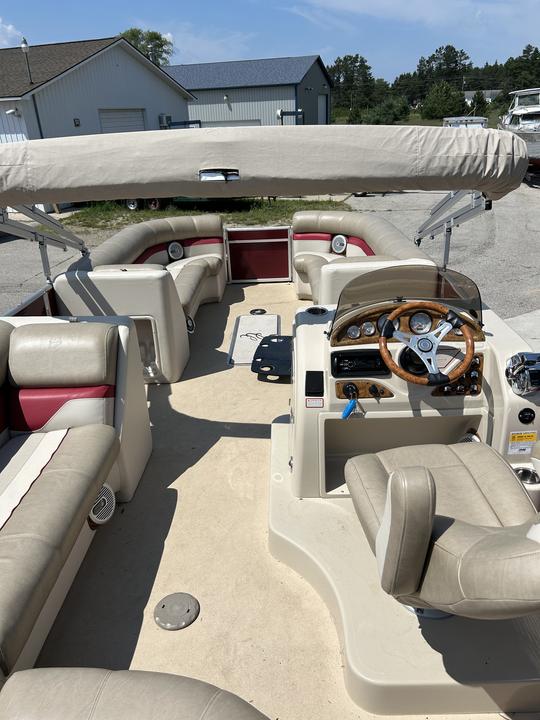 24' 12 Person Capacity Pontoon Boat - Torch Lake - Great Sound System