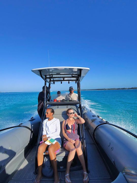 Boating Adventures - Mergulho com snorkel, porcos nadadores, bar na praia - barco Hysucat de 28 pés!