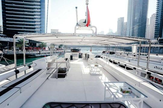 SUPER YACHT 85FT WITH JACUZZI NEW & LUXURY UPTO 70 GUEST DUBAI MARINA