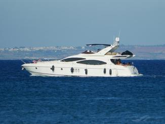 Pleasure Boat Trips in Limassol Area with Azimut 68 Flybridge Yacht