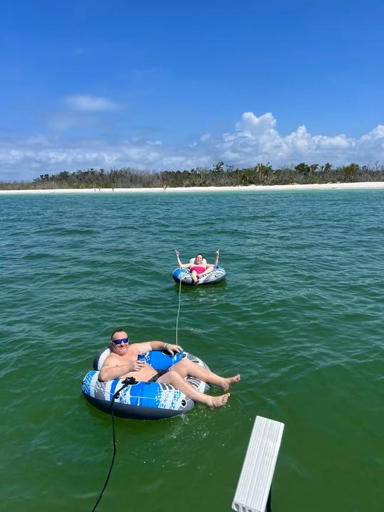 Beach, Dolphins, Lunch, and Sunsets on the 39ft Silverton Yacht