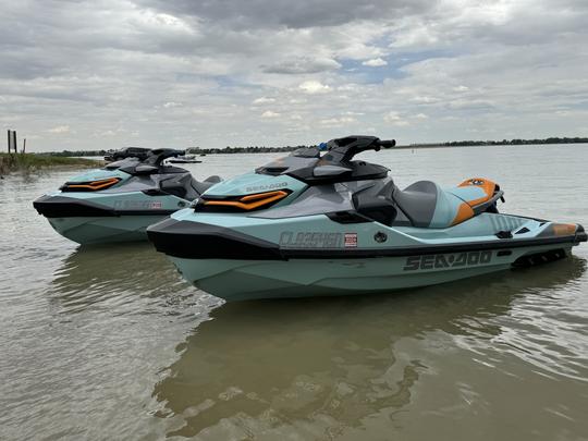 Pair of 2023 Sea-Doo WAKE PRO 230 jet skis for rent in Loveland, Colorado