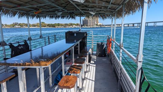 Tiki Pontoon Boat for Crab Island 3 Hour Bachelorette Party!!