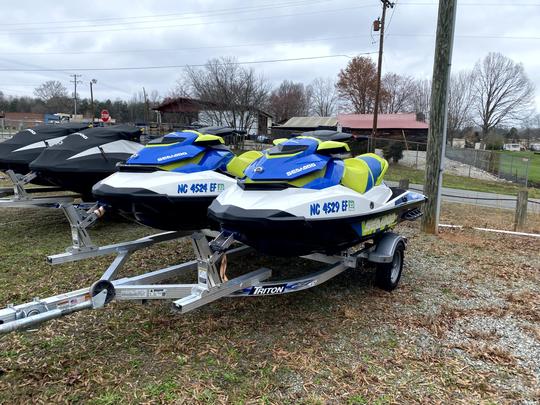 2 Seadoo Wake Jet skis delivered to your dock