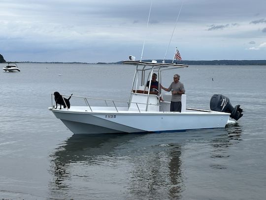 Barco Boston Whaler de 22 pés com capitão ou a casco! Entre na água hoje!