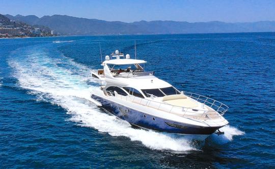 Yate de lujo Azimut 70 flybridge en Puerto Vallarta, Jalisco