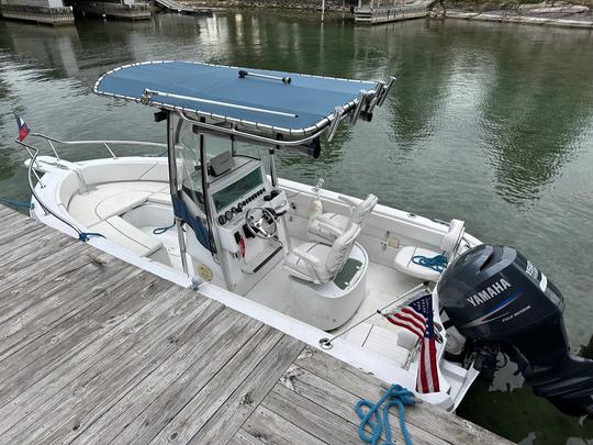 Console centrale T-Top de 20 pieds avec 150 ch équipée pour la rivière !