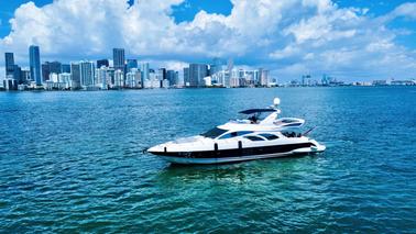 70Ft Azimut with 2 Jet Ski's included in Miami - One Free Hour!