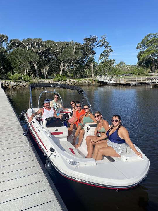 Barco con cubierta Hurricane Sport. Combustible gratuito para 9 pasajeros en St Augustine o Palm Coast