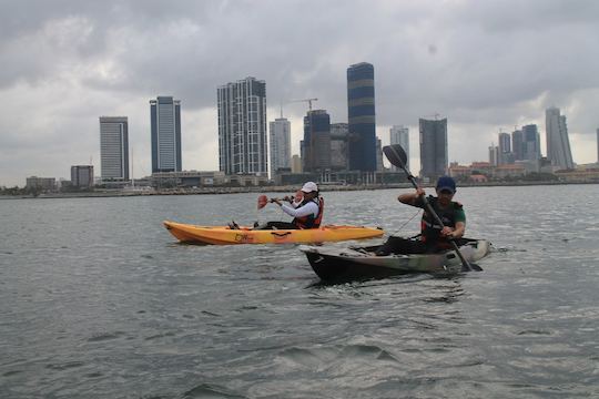 Kayaking in Port City, Sri Lanka