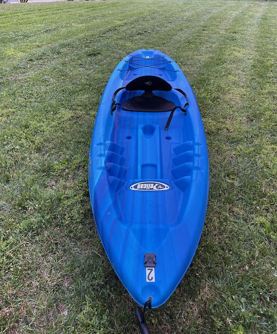 Bold Blue 10ft sit on top kayak conveniently located near Brandywine River