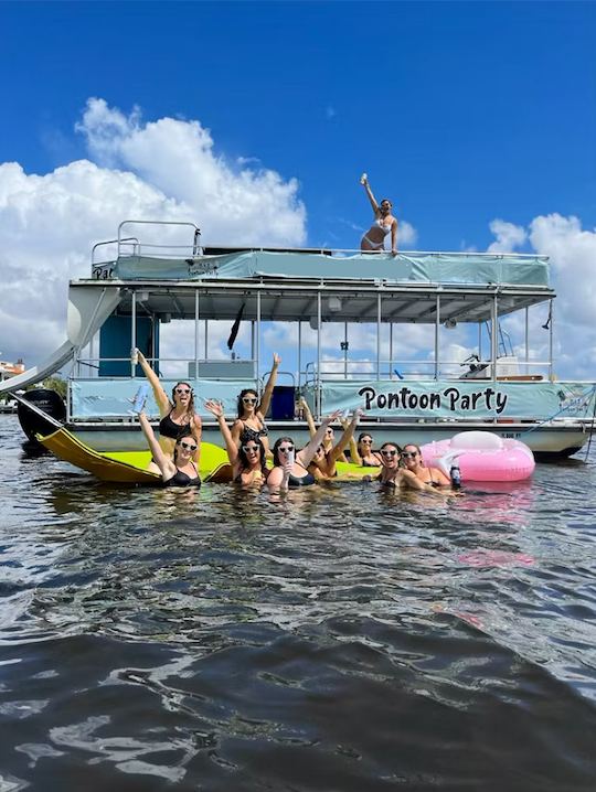 Miss Pontoon - Awesome Private Charter Double Deck Party Pontoon with Slide